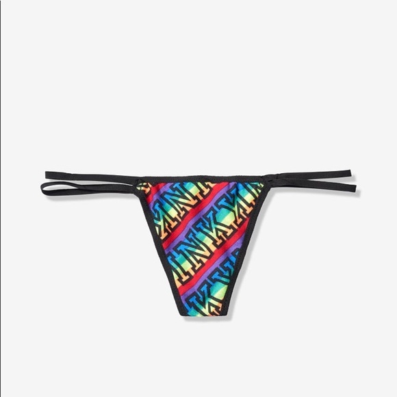 4/$38 💖 Victoria Secret PINK Strappy V-String - Picture 1 of 4